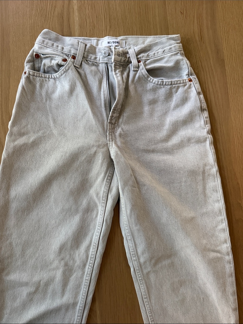 RE/DONE Coated Quartz Tapered Jeans Size 24 Like New women’s
